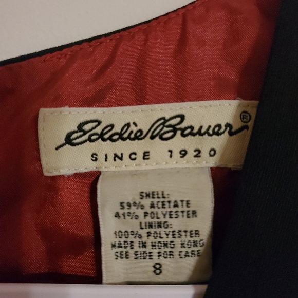 Eddie Bauer Black V Neck Sheath Dress - Picture 3 of 8